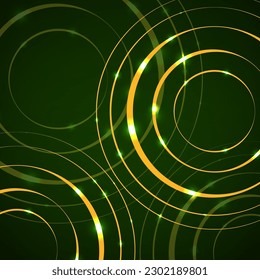 Fondo abstracto de los círculos brillantes. Fondo tecnológico digital. Ilustración del vector