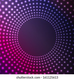 abstract background of glowing circles.flickering design of circumferences.vector