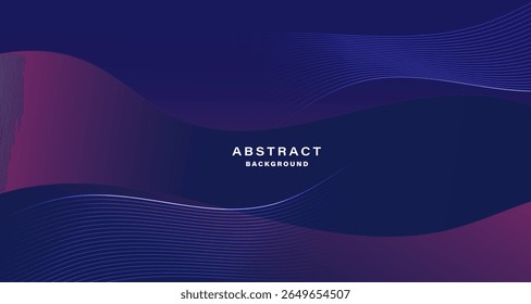 Fundo abstrato com linhas curvas brilhantes e cores de gradiente vibrantes