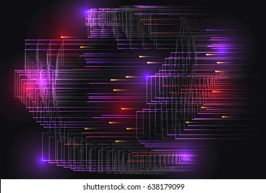 Abstract background glowing design in space. Vector