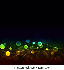 abstract background with glowing dots, eps10 format