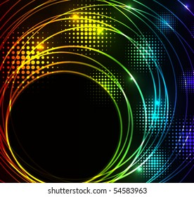 abstract background with glowing dots, eps10 format