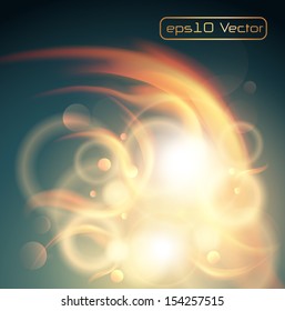 Abstract background glowing flames, vector illustration.