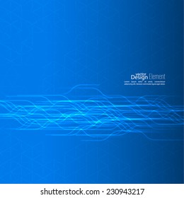 Abstract background with glowing flux intersecting beams. 