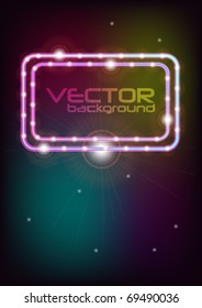 Abstract Background - Glowing Frame on Multicolor Background