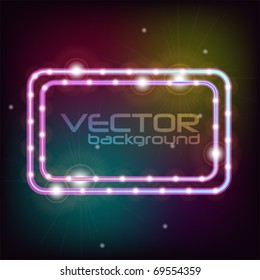 Abstract Background - Glowing Frame on Multicolor Background