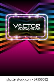 Abstract Background - Glowing Frame on Multicolor Background