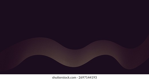 Fondo Abstractas con líneas de curva geométrica brillante. Moderno patrón de líneas de colores brillantes de moda minimalista. Ilustración vectorial