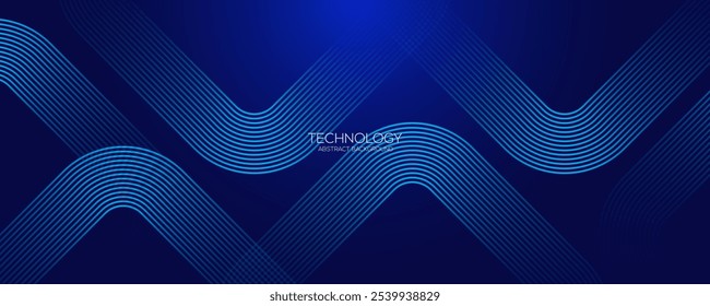 plano de fundo abstrato com linhas geométricas brilhantes. Padrão de linhas quadradas arredondadas azul brilhante. Design gráfico futurista moderno. Terno para negócios, site, corporativo, brochura, banner, capa
