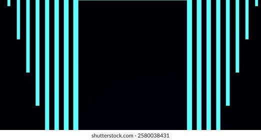 Abstract background with glowing geometric lines. Modern shiny blue diagonal rounded lines pattern. Futuristic technology concept. Suit for cover, poster, presentation, banner, website