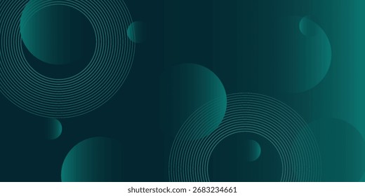 Abstract background with glowing geometric lines and halftone decoration. Futuristic technology concept. Vector illustration