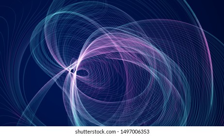 Abstract background with glowing geometric structure, fractal