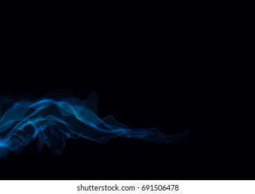Abstract background with glowing graphic element.