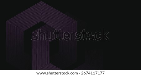 Abstract background with glowing hexagon geometric lines modern
