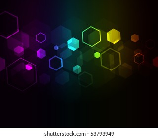 abstract background with glowing hexagons,eps10 format