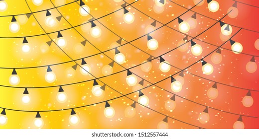 Abstract background. Glowing light bulbs design