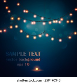 Abstract background. Glowing light bulbs design