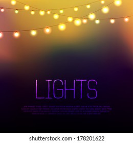 Abstract background with glowing lights