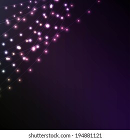 Abstract background with glowing lights