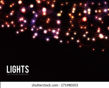 Fondo abstracto con luces brillantes