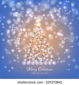 Abstract background with glowing lights