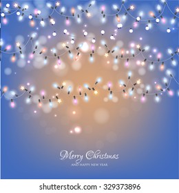 Abstract background with glowing lights