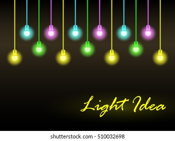 Abstract background with glowing lights
