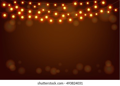 Abstract background with glowing lights. Vector illustration