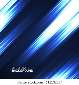 Fondo Abstractas con líneas brillantes, rayas de neón, Ilustración vectorial, EPS 10