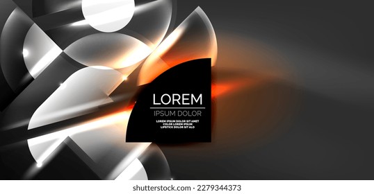 Resumen del fondo brillando los círculos de neón y líneas con efectos de luz mágicos. Diseño de alta tecnología para papel tapiz, banner, fondo, página de inicio, arte mural, invitación, impresiones, afiches