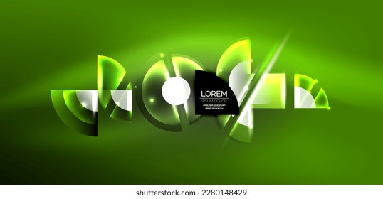 Abstrakter Hintergrund leuchtende Neonkreise und -linien mit magischen Lichteffekten. Hightech-Design für Tapeten, Banner, Hintergrund, Landing-Page, Tapete, Einladung, Drucke, Poster