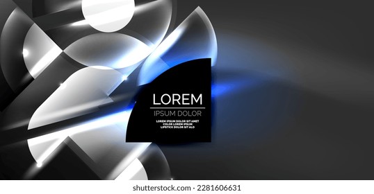 Abstract background glowing neon circles and lines with magic light effects. Hi-tech design for wallpaper, banner, background, landing page, wall art, invitation, prints, posters