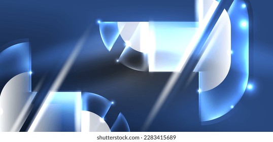 Abstract background glowing neon circles and lines with magic light effects. Hi-tech design for wallpaper, banner, background, landing page, wall art, invitation, prints, posters