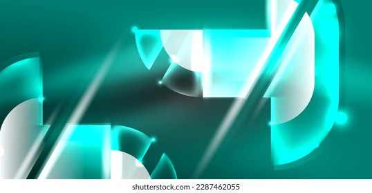 Abstract background glowing neon circles and lines with magic light effects. Hi-tech design for wallpaper, banner, background, landing page, wall art, invitation, prints, posters