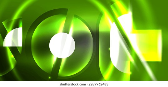 Abstrakter Hintergrund leuchtende Neonkreise und -linien mit magischen Lichteffekten. Hightech-Design für Tapeten, Banner, Hintergrund, Landing-Page, Tapete, Einladung, Drucke, Poster