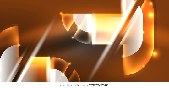 Abstract background glowing neon circles and lines with magic light effects. Hi-tech design for wallpaper, banner, background, landing page, wall art, invitation, prints, posters