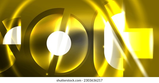Abstract background glowing neon circles and lines with magic light effects. Hi-tech design for wallpaper, banner, background, landing page, wall art, invitation, prints, posters