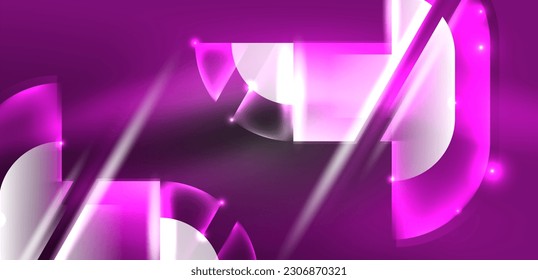 Abstract background glowing neon circles and lines with magic light effects. Hi-tech design for wallpaper, banner, background, landing page, wall art, invitation, prints, posters