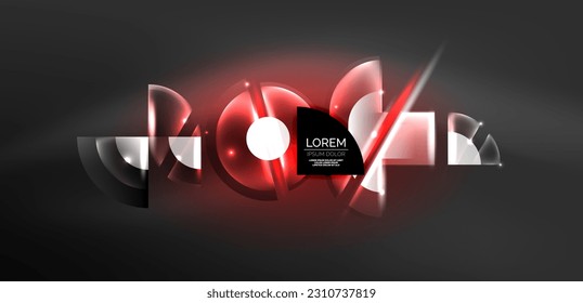 Abstract background glowing neon circles and lines with magic light effects. Hi-tech design for wallpaper, banner, background, landing page, wall art, invitation, prints, posters