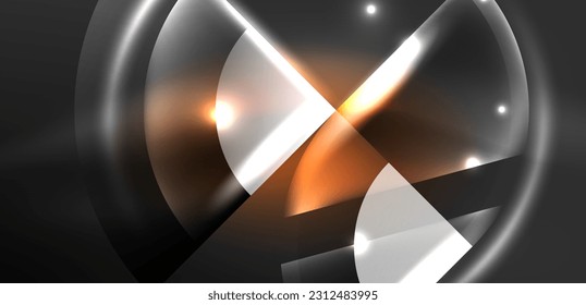 Abstract background glowing neon circles and lines with magic light effects. Hi-tech design for wallpaper, banner, background, landing page, wall art, invitation, prints, posters