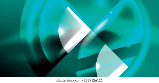 Resumen del fondo brillando los círculos de neón y líneas con efectos de luz mágicos. Diseño de alta tecnología para papel tapiz, banner, fondo, página de inicio, arte mural, invitación, impresiones, afiches