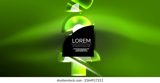 Abstract background glowing neon circles and lines with magic light effects. Hi-tech design for wallpaper, banner, background, landing page, wall art, invitation, prints, posters