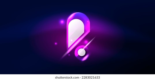 Resumen de las formas geométricas de la luz de neón brillantes en el fondo. Papel de pared de vectores de energía cósmica o mágica espacial Para papel de escritorio, pancarta, fondo, tarjeta, ilustración de libro, página de aterrizaje