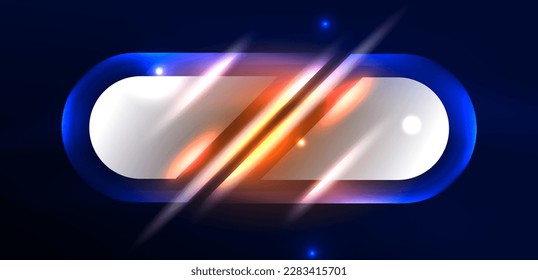 Abstract background glowing neon light geometric shapes. Space cosmic or magic energy vector wallpaper For Wallpaper, Banner, Background, Card, Book Illustration, landing page
