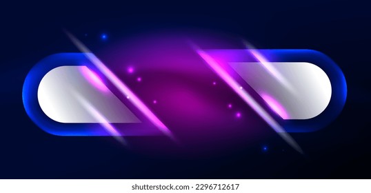 Abstract background glowing neon light geometric shapes. Space cosmic or magic energy vector wallpaper For Wallpaper, Banner, Background, Card, Book Illustration, landing page