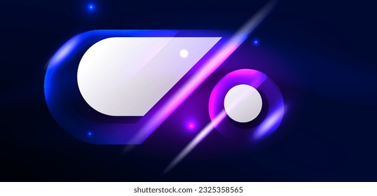 Abstract background glowing neon light geometric shapes. Space cosmic or magic energy vector wallpaper For Wallpaper, Banner, Background, Card, Book Illustration, landing page