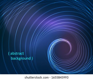 Abstract background with glowing neon lines in spiral