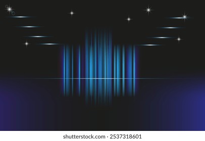 abstrakter Hintergrund mit glühendem Hintergrund auf blauem Hintergrund