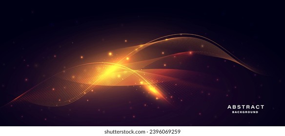 Abstract background with glowing particles. digital technology concept. vector illustration.
