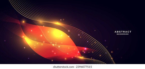 Abstrakter Hintergrund mit leuchtenden Teilchen. Konzept der digitalen Technologie. Vektorgrafik.